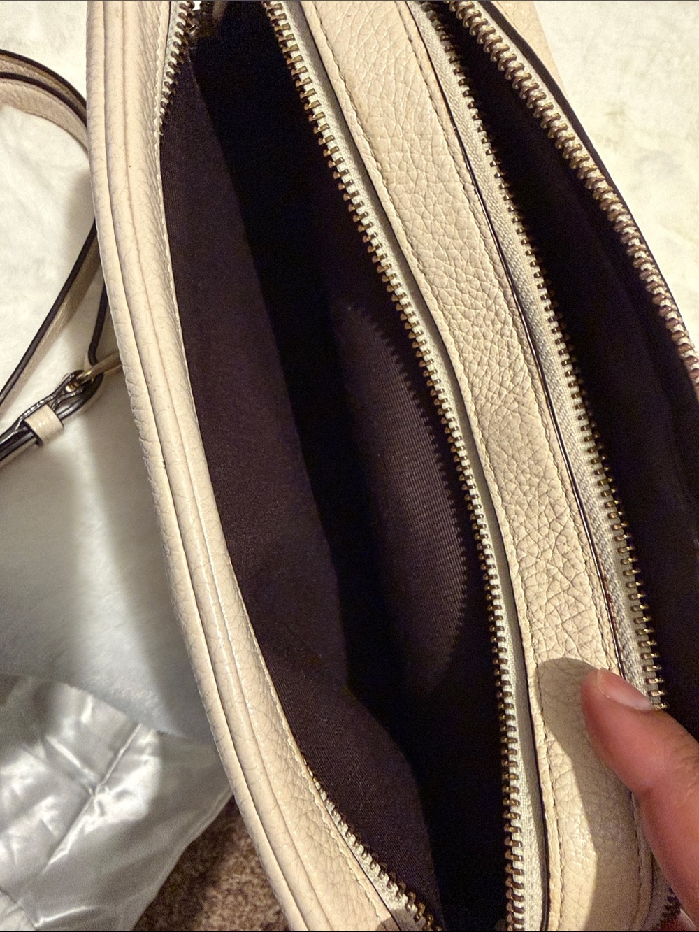 Coach Medium Jamie Camera Crossbody Bag In Chalk 18 - Picture 9 of 10